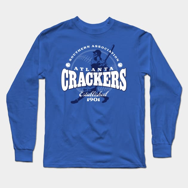 Atlanta Crackers Baseball Long Sleeve T-Shirt by MindsparkCreative